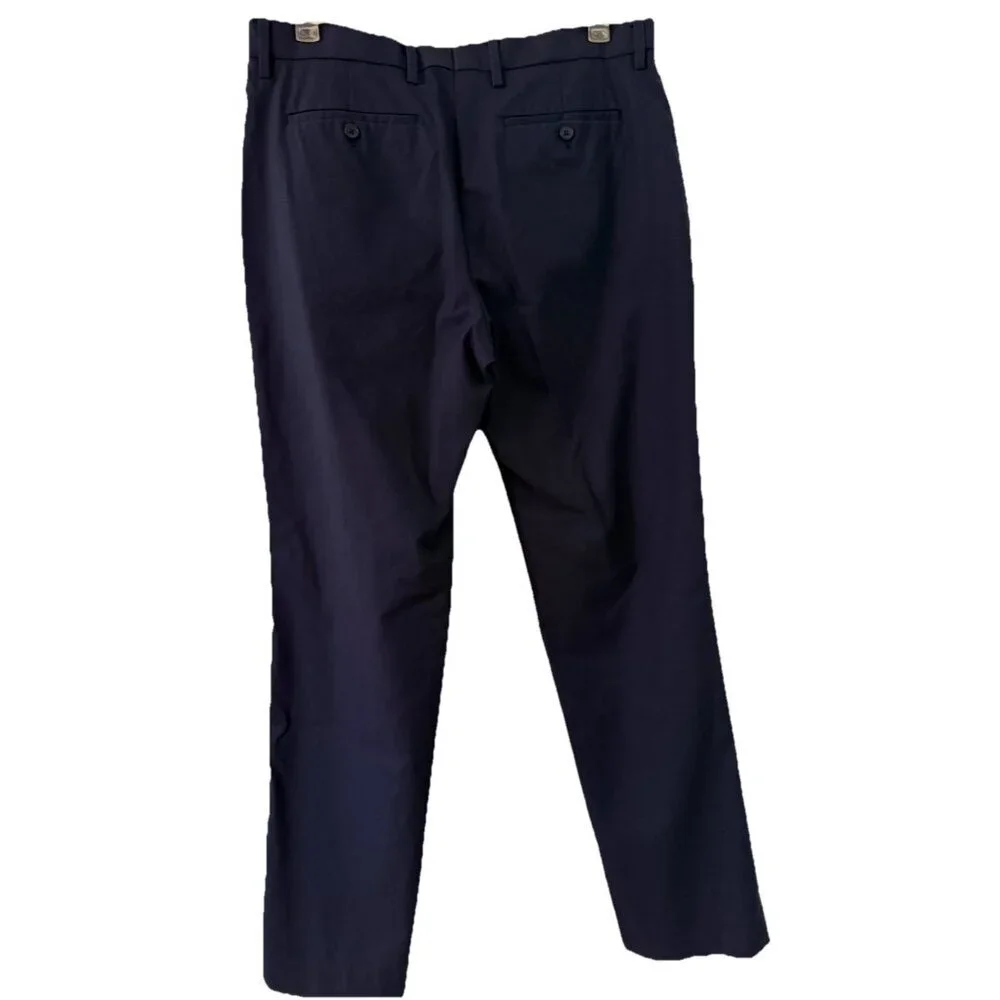 Banana Republic Men's Slim Fit Stretch Career‎ Pants 34 x 33 Blue Thick EUC